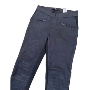 Buffalo Skinny Faux Suede Charcoal Black Pants with Accordion Knees. Size Small